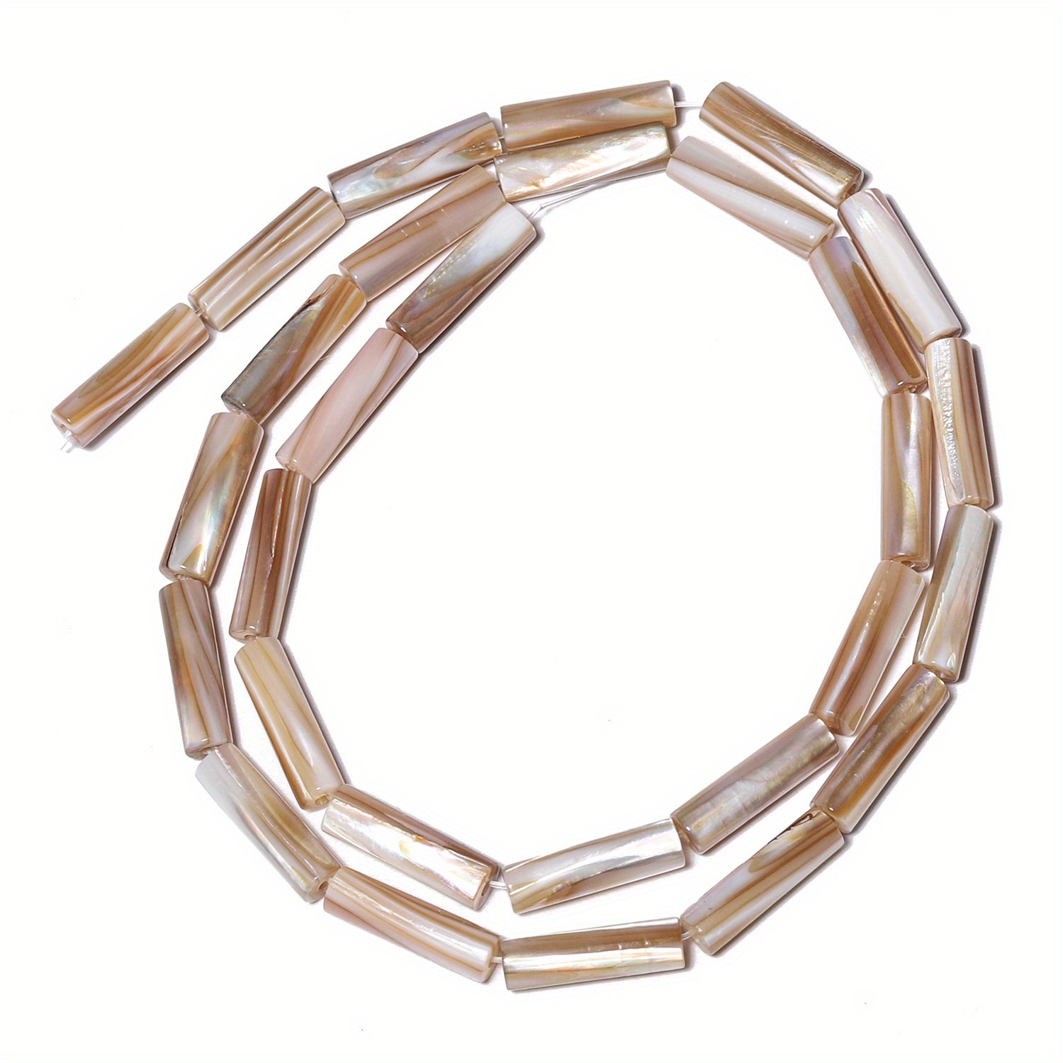 4x8/3x13mm Natural Coffee Colored Round Tube Shell Beads, Unique Loose Beads, Suitable For Jewelry Making Elegant Bracelets, Necklaces, Earrings, Handicraft Additions