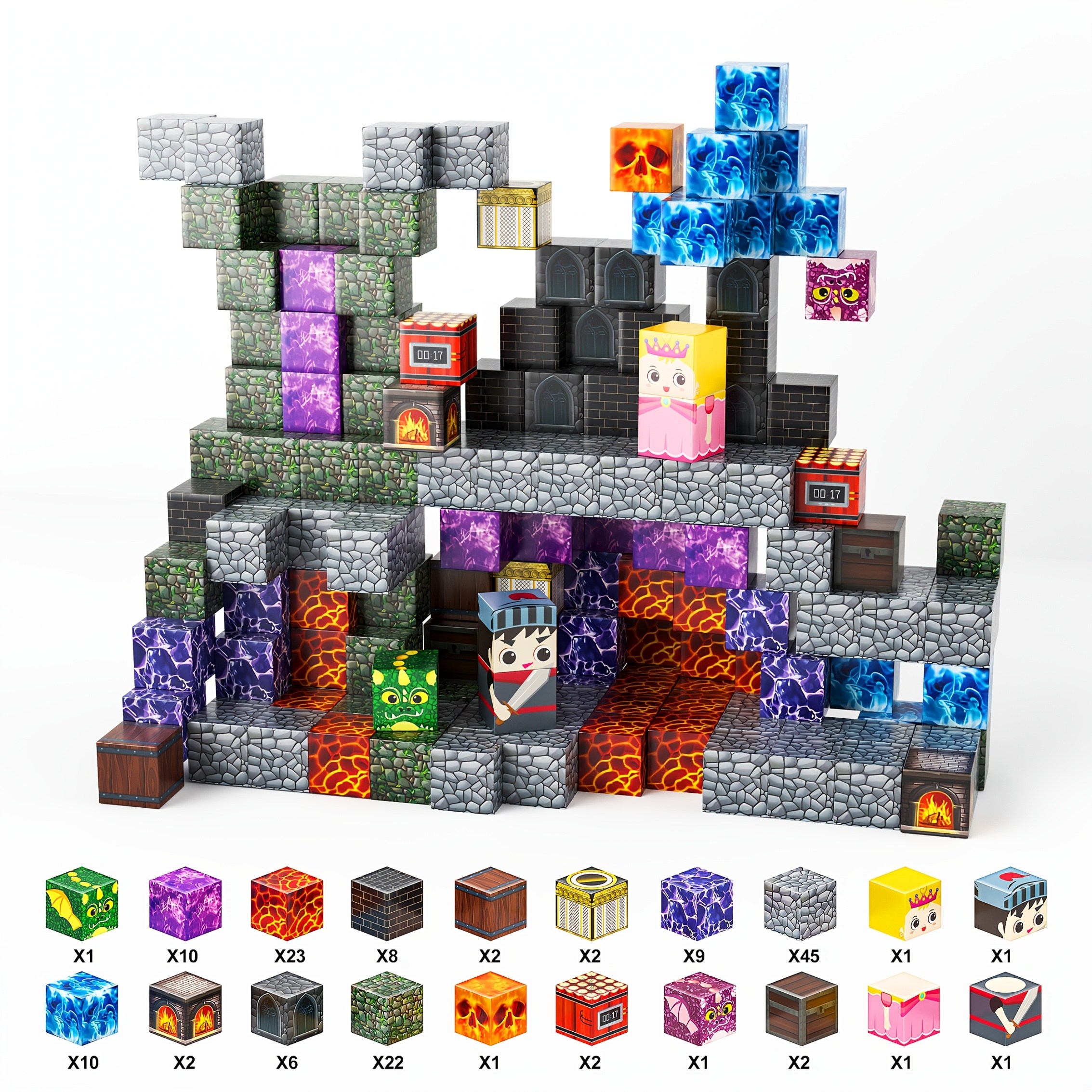 Image of 150pcs Magnetic Building Blocks | Bright Colors, Durable Abs Plastic, Perfect For Birthday And Holiday Gifts