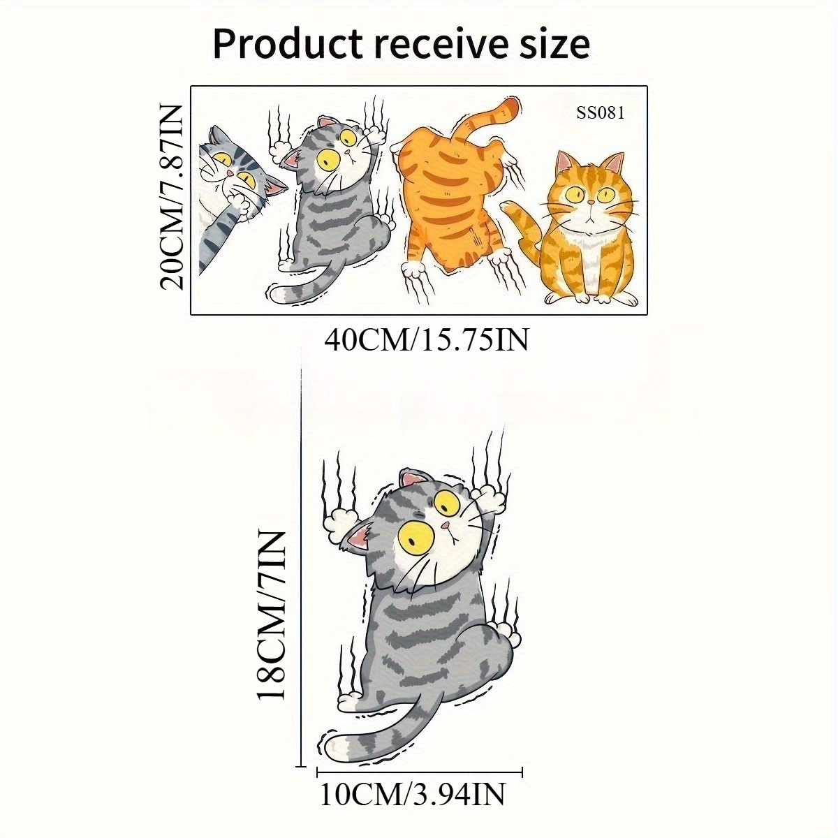 4 Wall Stickers, Decorating Living Rooms, Bedrooms, Refrigerators, And Air Conditioners. An Ideal Holiday Gift And A Must-have Home Decor For Cat Lovers.