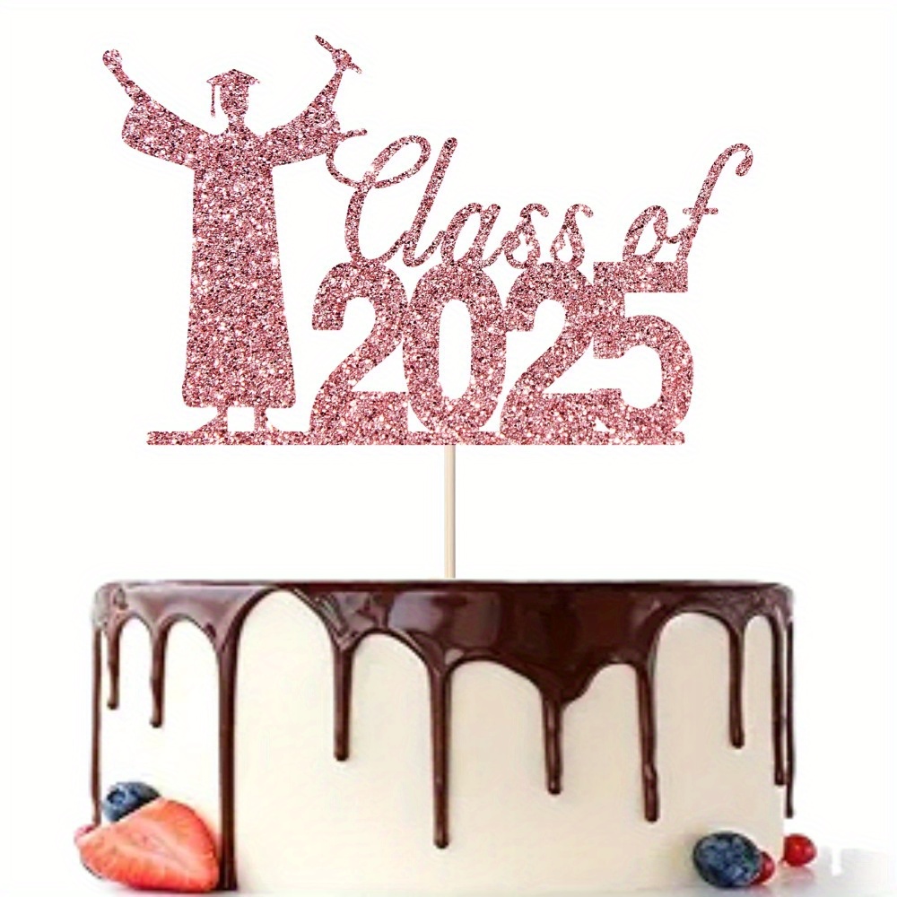 Tortenaufsatz „Klasse 2025“ – Eleganter Schulabschluss-Topper Für Abschlusskuchen & Feiern