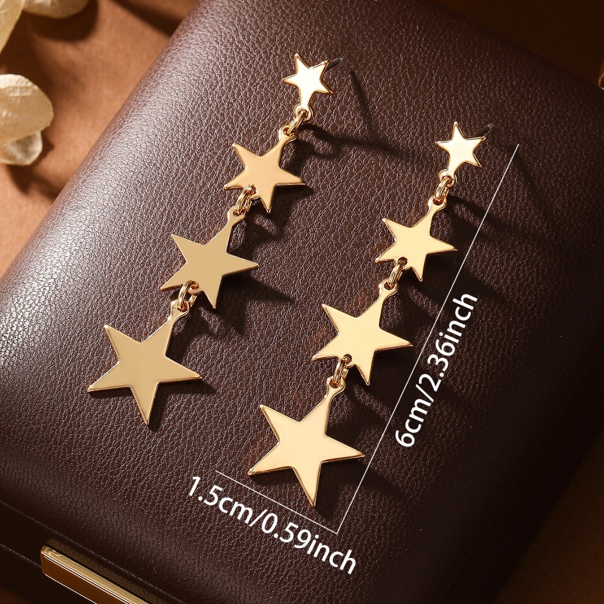 Women's Minimalist Star & Pentagram Geometric Tassel Earrings