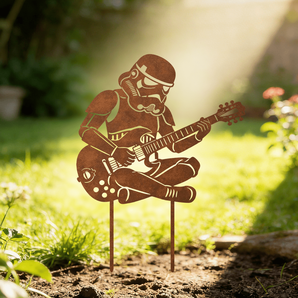 E-shop 【2D Flat】 [2D Flat] Star Wars Stormtrooper Retro Metall Gartendekoration, freistehende Außendekoration, kein erforderlich, geeignet für