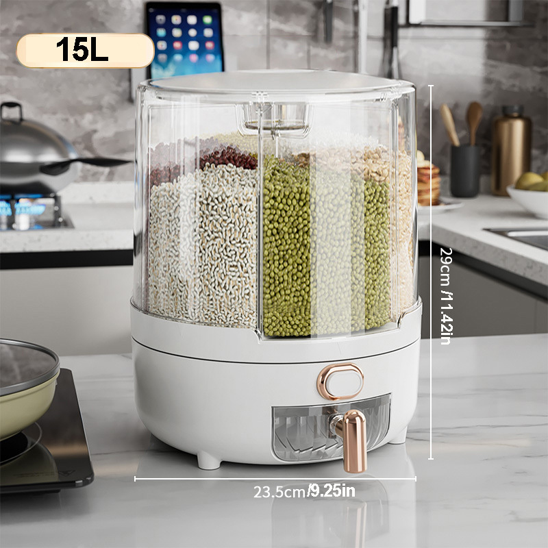 1pc Bucket Grains And Cereals Storage Box Sealed Jar Insect-proof Moisture-proof Rice Storage Box