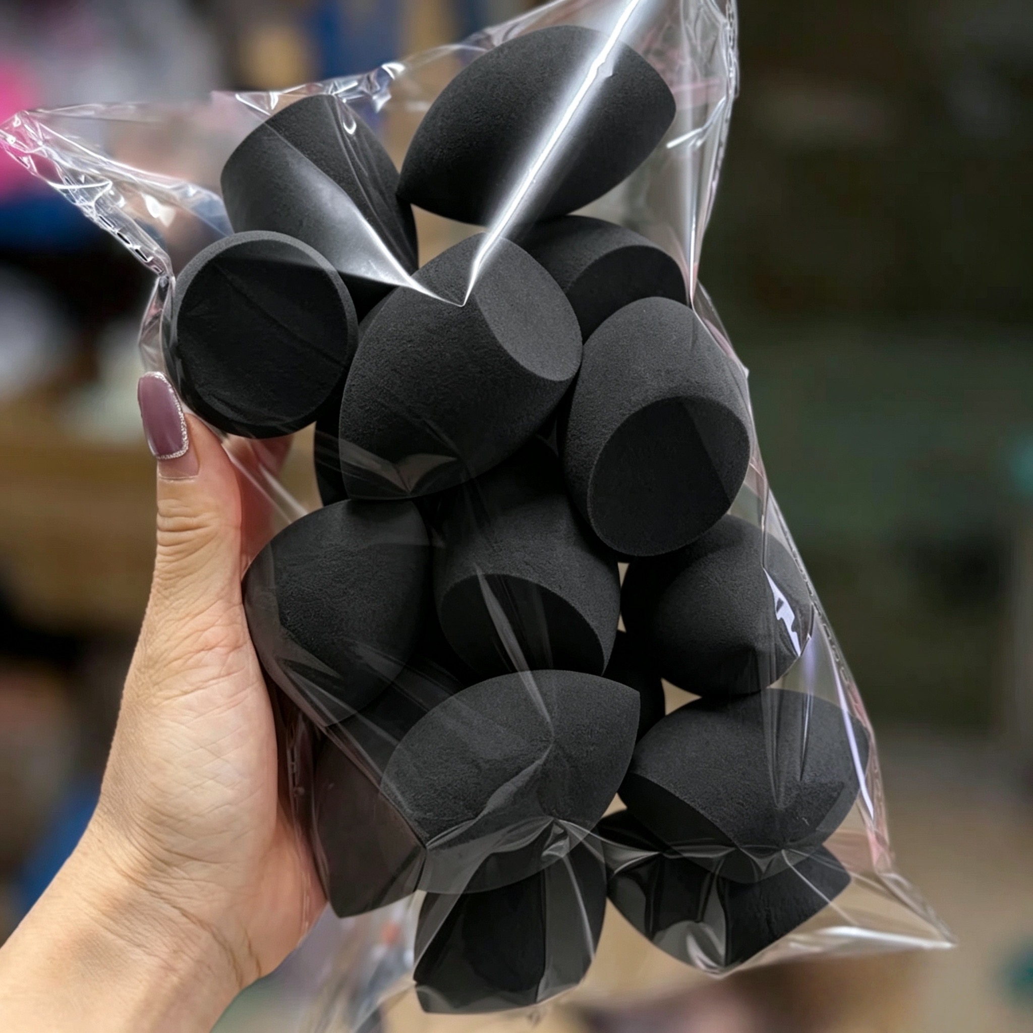 TEMU 16pcs Slanted Cut Makeup Sponges, Non-powdering, Color Makeup Tools, Slanted Cut Type, Wet And Dry Use, Expandable When Wet, Reusable, Precise