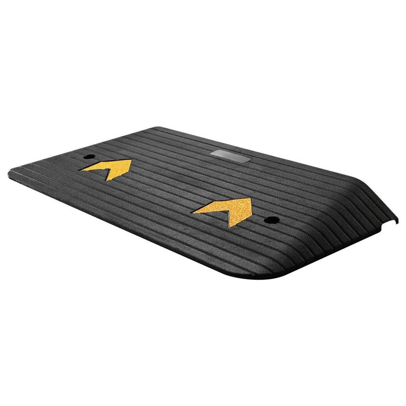 A Sturdy Rubber Ramp For Door Thresholds, Of Supporting Up To 15 , Featuring Design. Its Dimensions Are 90.2 X 53.34 X 7.6 Cm, Making It Perfect For And Providing Access Over Uneven Surfaces And