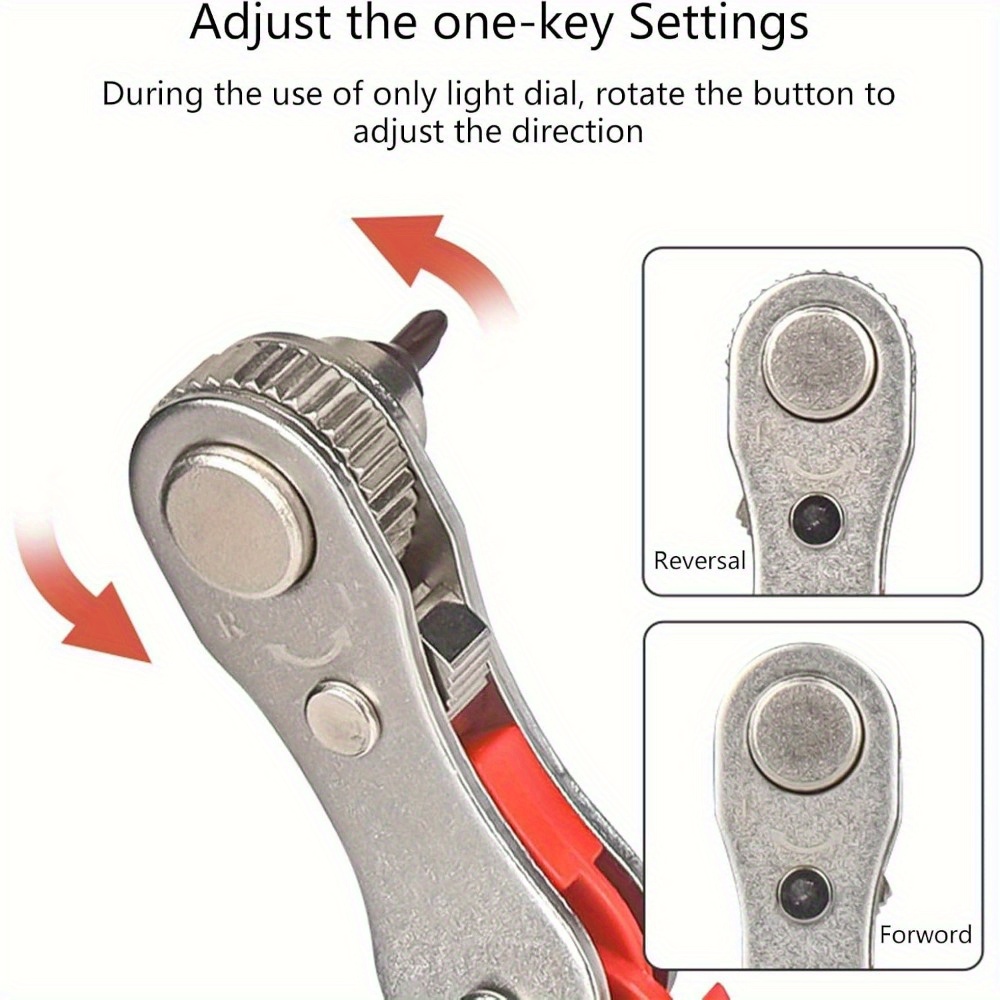bidirectional screwdriver set wrenches screwdriver bit set screwdriver offset metal construction no electricity required Product details 1
