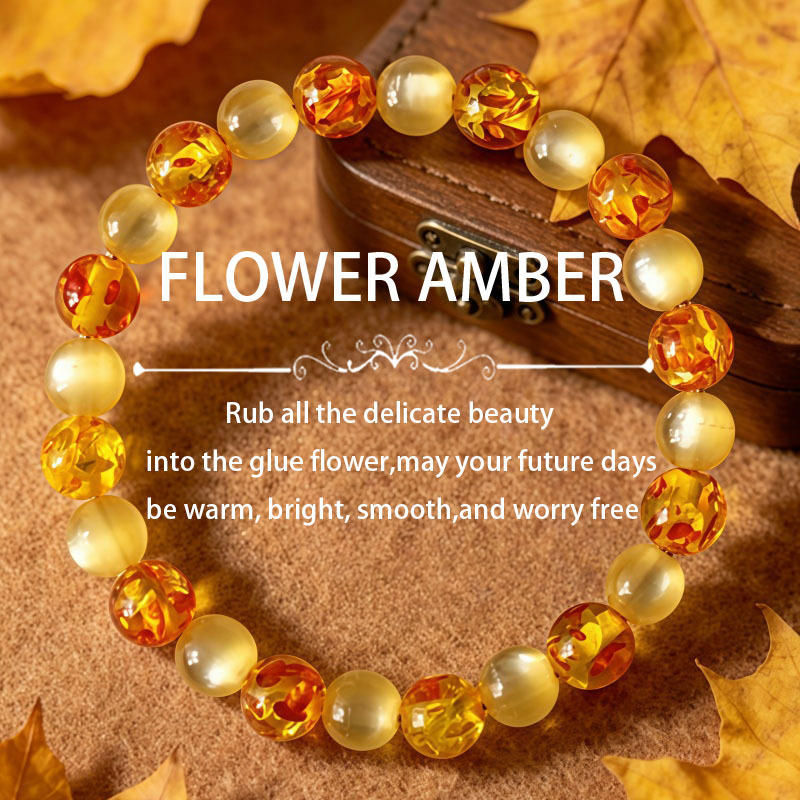 TEMU 1pc .zt 1pc Bead Strand - Handmade Bohemian Retro Suitable For - Wear, Warm- Beads With Elastic Cord, Non-metallic Cat Eye For Making,
