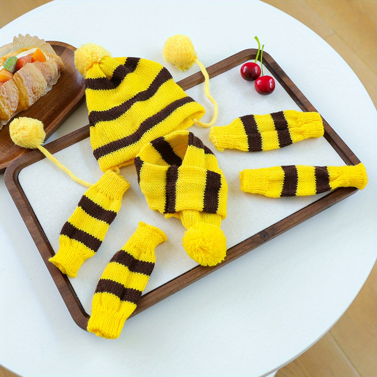 3pcs Scarf Bootie Hat Set for Small Dogs