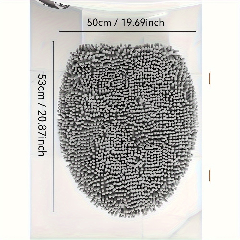 stretchable home bathroom ultra soft non slip mat set for toilet seat cover details 4