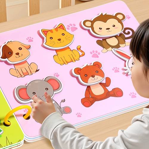 interactive quiet book with stickers educational activity reusable busy book rich and colorful cartoon like and diy interactive toy book birthday gifts party gifts