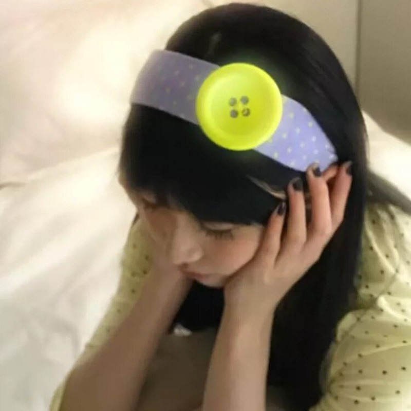 Cute Polka Dot Button Decor Headbands