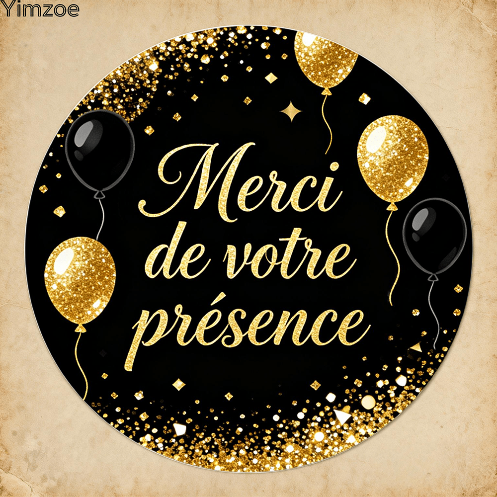 TEMU Autocollants Yimzoe Français " de Votre " Adaptés pour Petites Entreprises, Journaux, Scrapbooking & Emballage Cadeaux - Étiquettes de