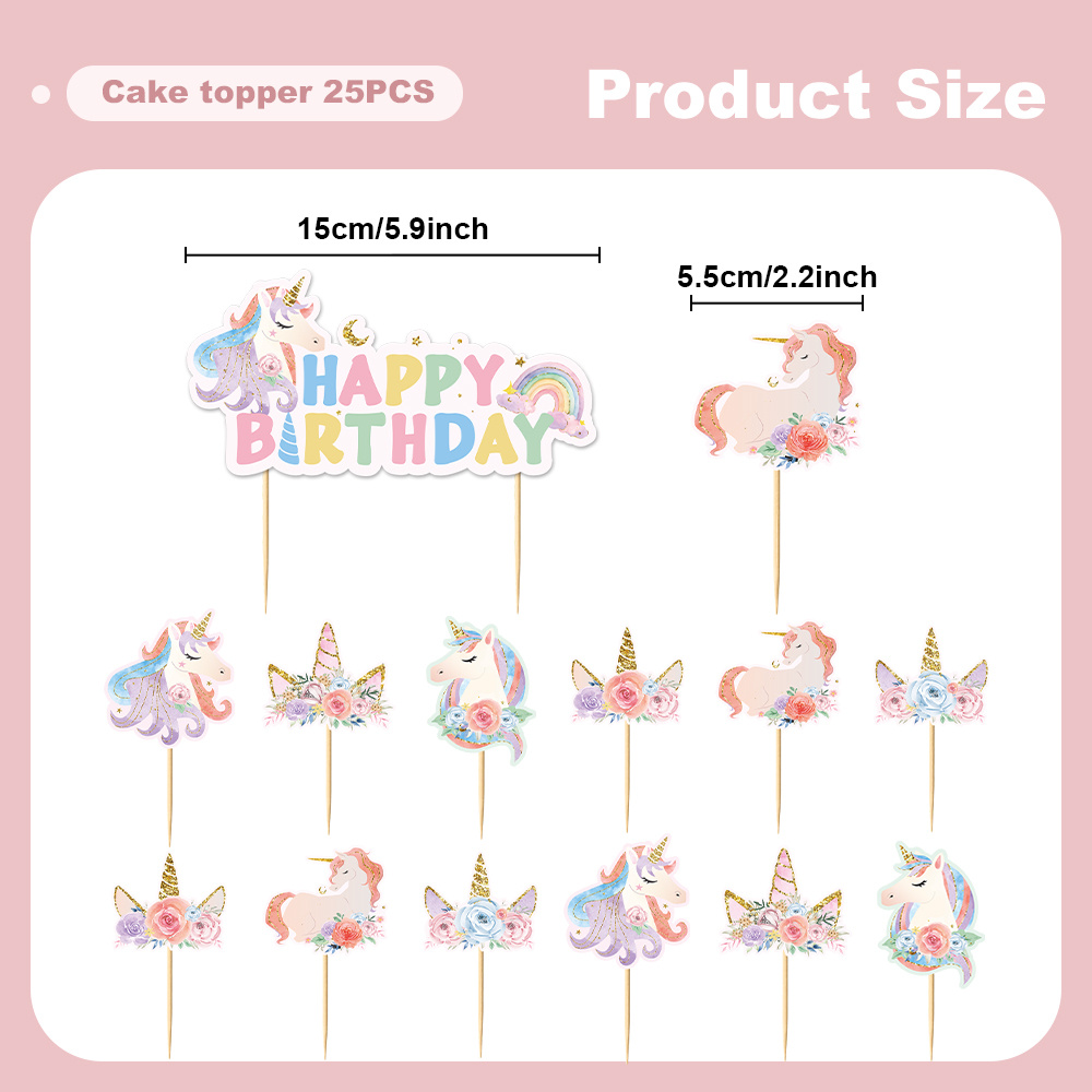 Image of For Unicorn Cake Topper, Ears And Eyelashes Party Cake Decoration For Unicorn Party Decoration For Baby Shower, Wedding And Birthday Party, Halloween, Christmas