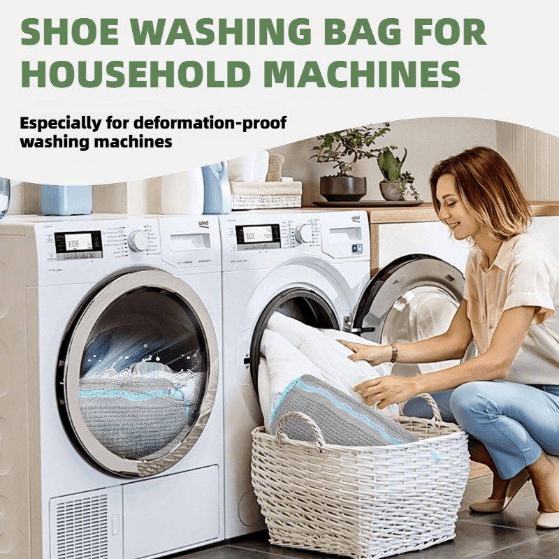 reusable washing machine bag with ultra   cleaning system zipper   suitable for sports shoes tennis shoes and washing machines dryers compatible with front top mounted washing machines and dryers laundry bag washing bag details 3