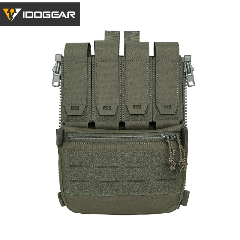 Idogear Tactical Backpack Attachment Panel For Mag Holder With Ykk Zipper, Versatile Support Bag