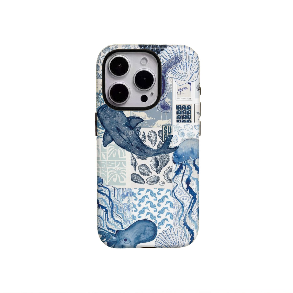 TEMU Phone Case: Illustration Style Phone Case Suitable For Iphone 17 16pm 15promax 11pro 12mini 13plus 7/ 8 Se Xs -in-1 Glossy Case