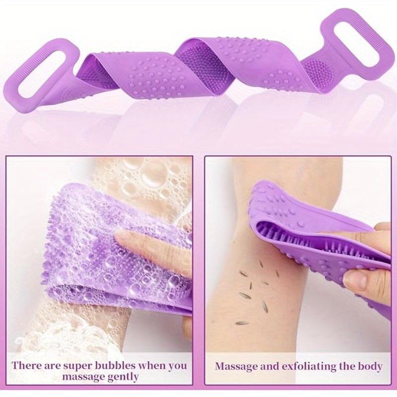 Body Sponge Silicone Brushes Bath Towels Scrubber Set
