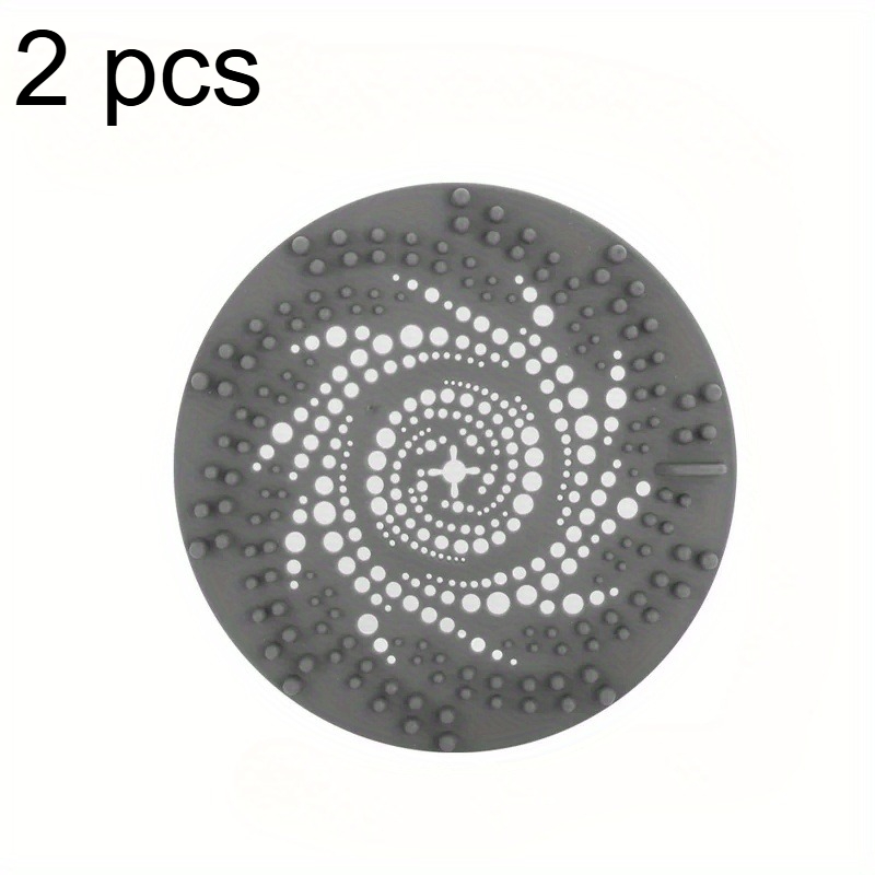 2pcs Silicone Drain Filter For Household Showers And Sinks, Hair Catcher For Kitchen And Bathroom Use