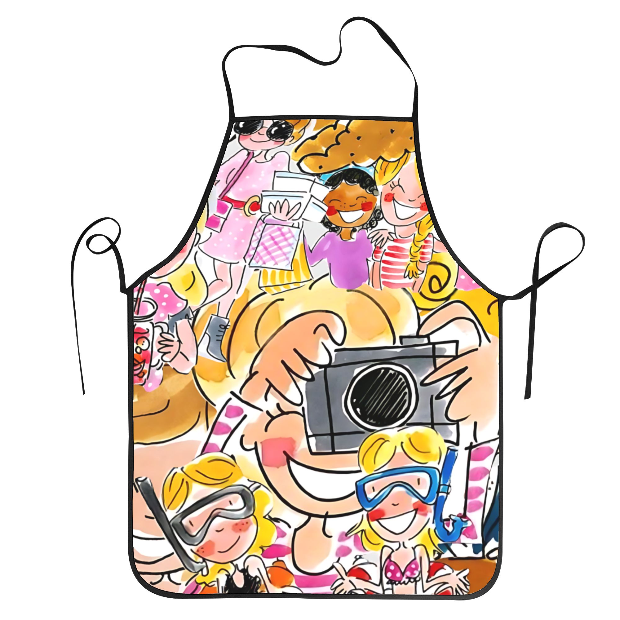 TEMU 1pc Unisex Amsterdam-themed Apron - Print Chef Cooking Baking Apron With Amsterdam Design, Kitchen Apparel For , Christmas, For Halloween,