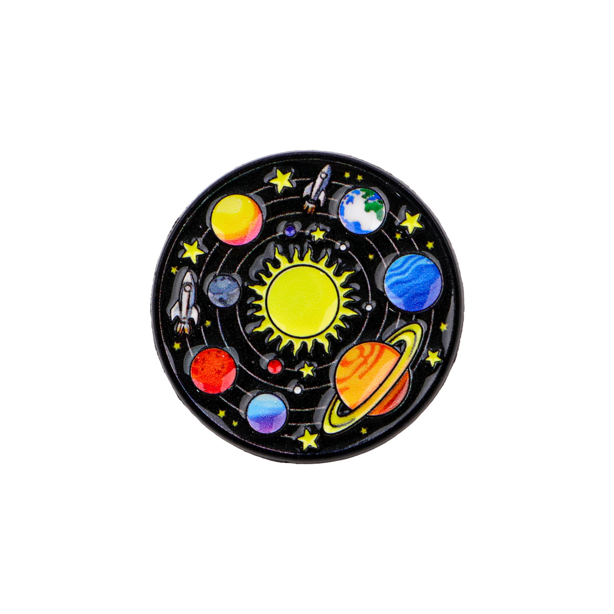 TEMU 1pc Of Enamel Pin Brooch Featuring Planets, Perfect For Decorating Backpacks And As A Holiday Gift