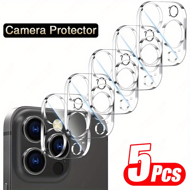 5pcs Tempered Glass Camera Lens Protector Full Film For Iphone 11 12 13 Pro Max Screen Protecton For Iphone Plus 16e 12 13 Mini Mobile Phone Lens Protection