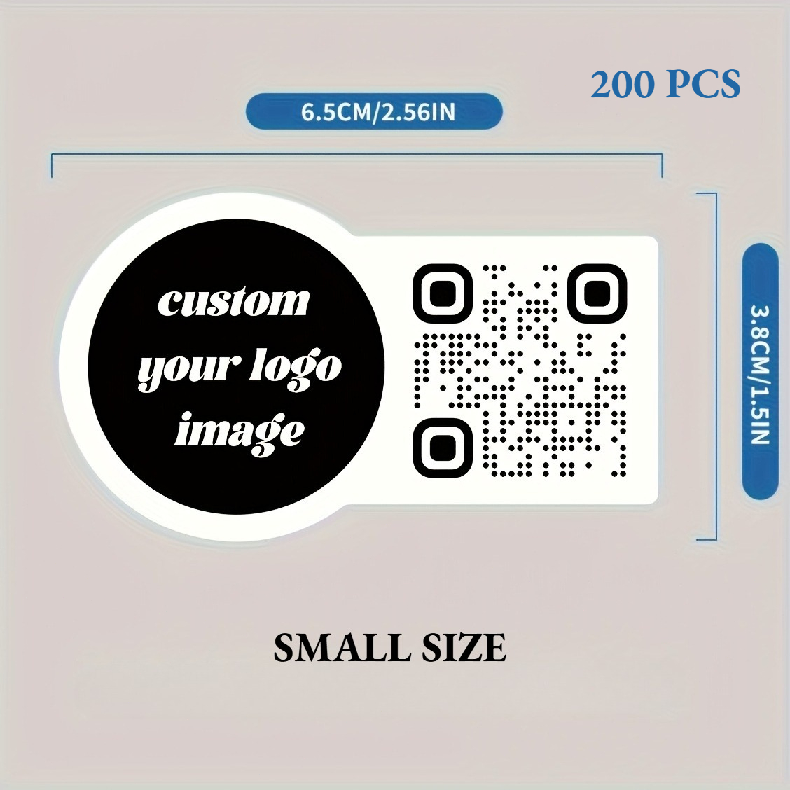TEMU 20/100/200/400pcs Custom Stickers, Pvc Decals With Any Design Or Logo, Individually Sealed Personalized Vinyl Labels, For Social Media, Durable