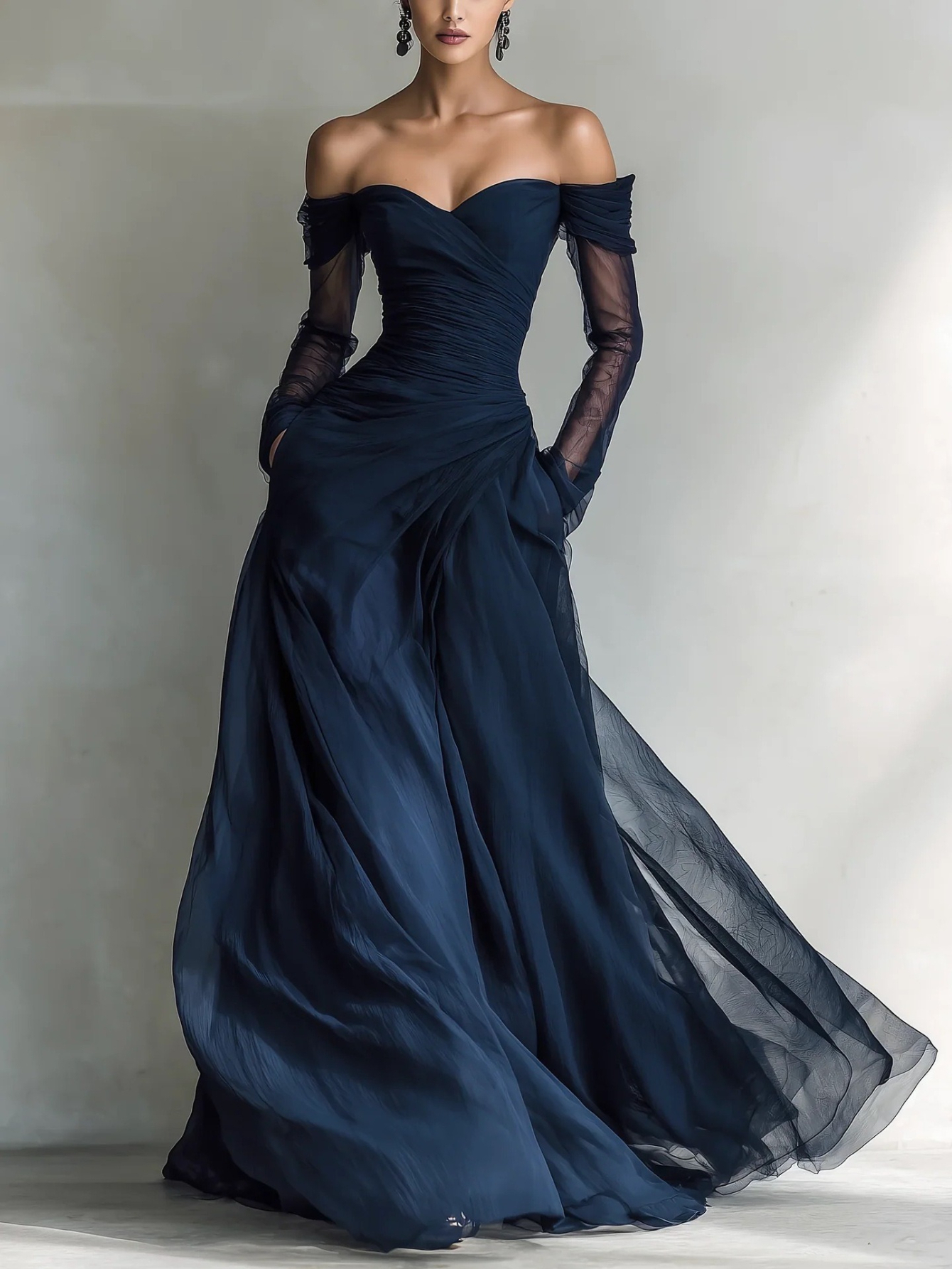 black prom dresses glitter Long Glitter Sequin Formal Prom A Line Dress main image 1