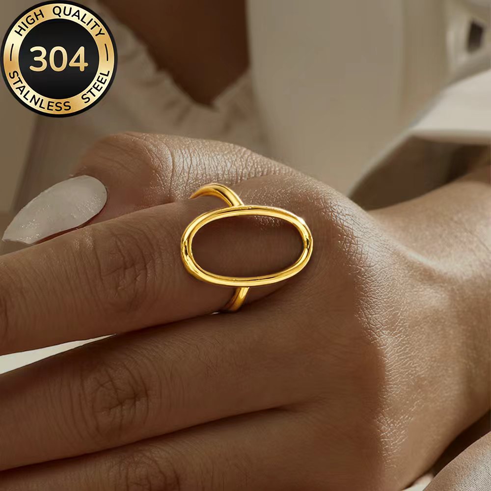 Hypoallergenic Stainless Steel Open-Ring for Women