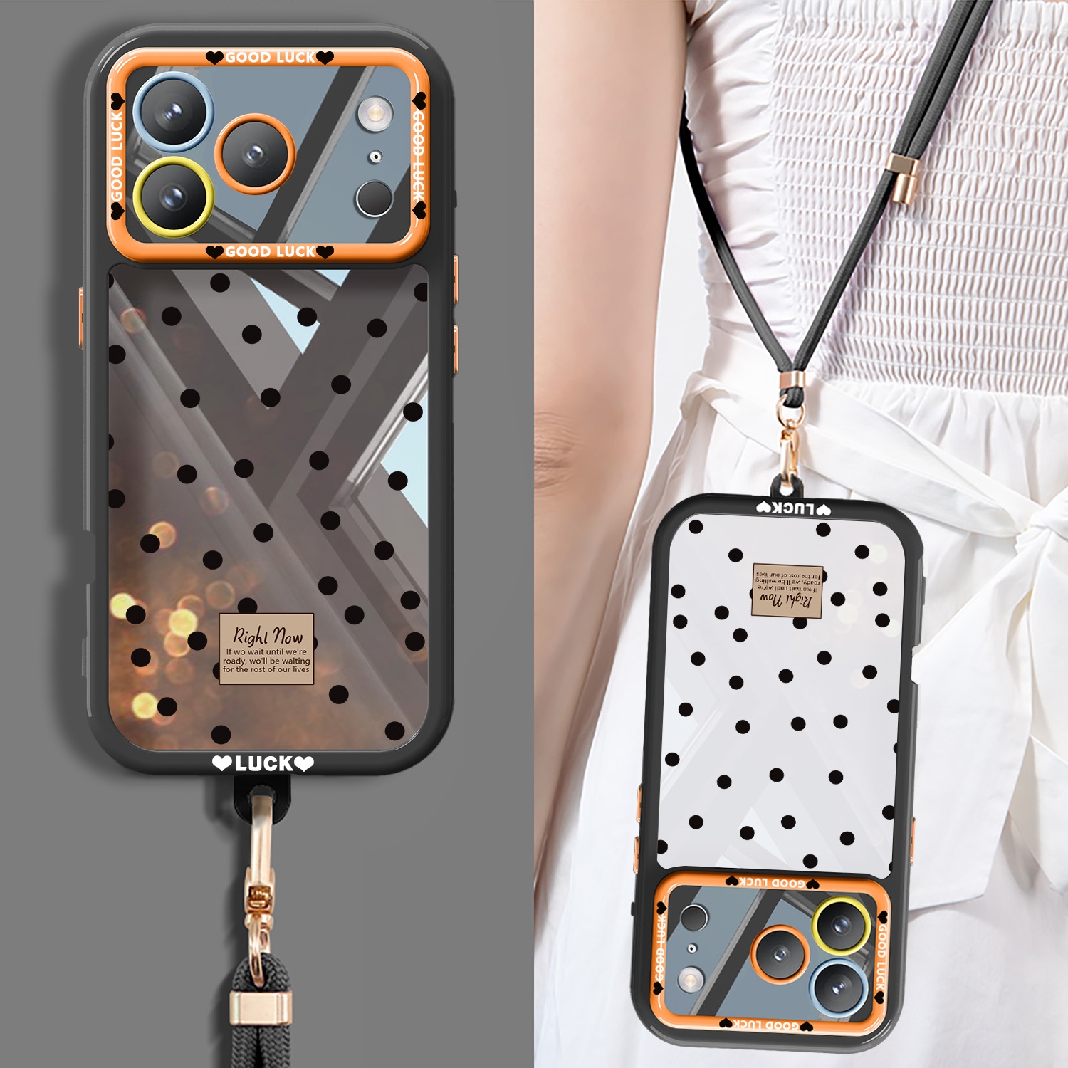 TEMU para teléfono: , compatible con iPhone 17 Pro Max/16 Pro Max/15 Pro Max/14 Pro Max/13 Pro Max, cuerda colgante larga, , transparente nueva, ,