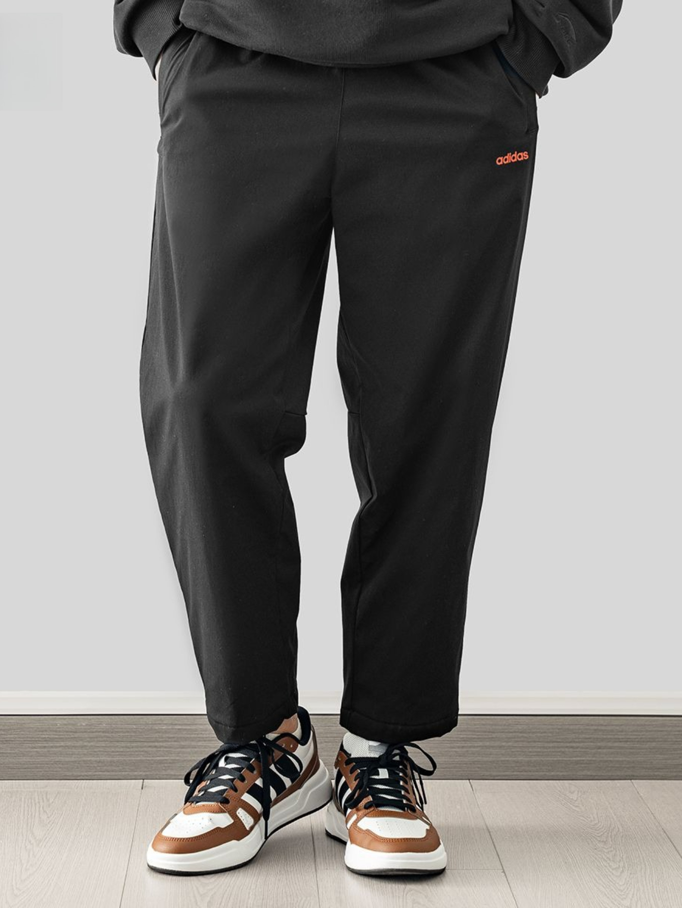 pantalones jogger de forro polar   para hombre, pantalones largos casuales con cordón ajustable jw1704