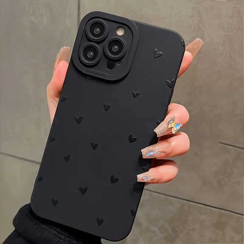 Phone Case: Suitable For Iphone 16 15 14 13 12 11 Mini Xr Xsmax X 6 7 8 Se2 6p 7p 8p Black Eyelet Full Screen Black Small Phone Case