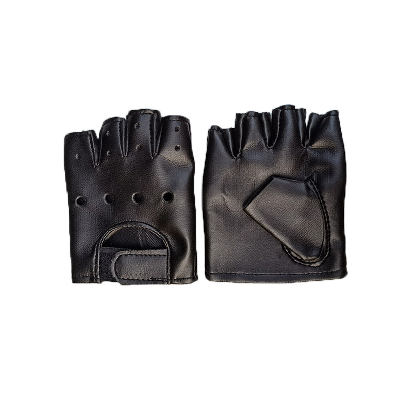 E-shop 1 Paar Halbfingerhandschuhe, Fahr- und Fahrradhandschuhe, hergestellt aus hochwertigem Kunstleder, Handflächenverstärkt, ausgestattet mit