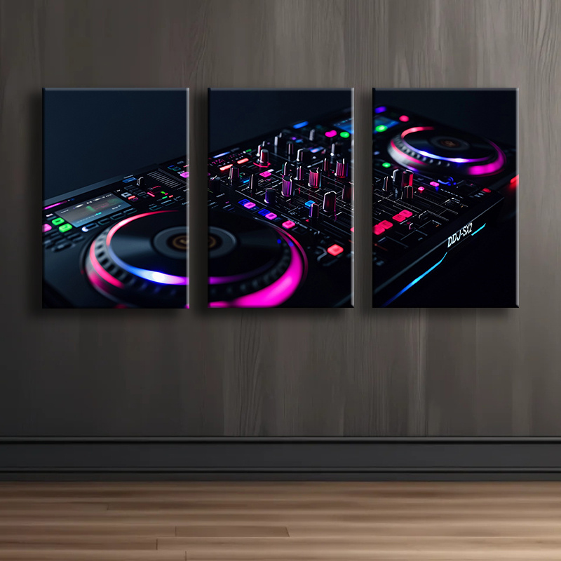 

Peinture sur Toile Cadre 30x45cm(12x18inch)x3pcs DJ controller (2) pour Maison, Salon, Café, Bureau, Décoration Murale, Tentures Murales Luxueuses