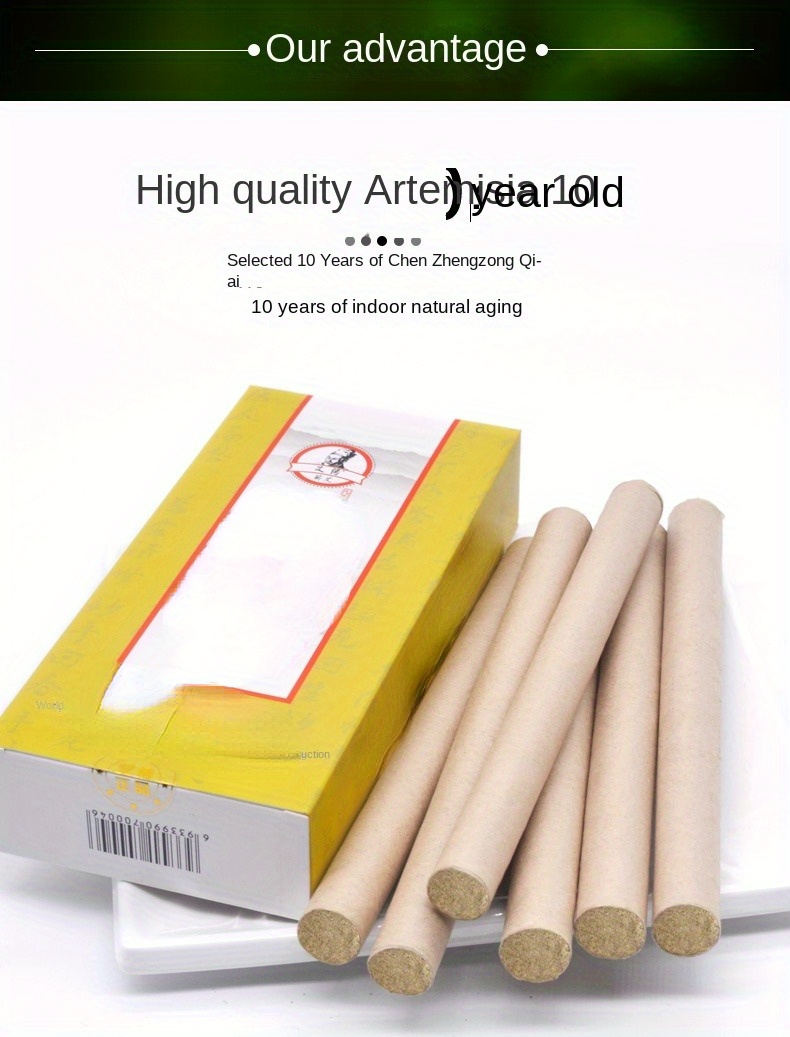10-pack box of Qichun Chen Ai Chuan (a type of traditional Chinese medicine) - Ai acupuncture for health preservation and wellness care. Qichun Ai Chuan (a kind of traditional Chinese medicine) - 10-year-old Ai herb Ai Chuan. Suitable for home care and wellness preservation.