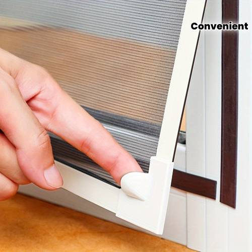 white magnetic window screen a multifunctional invisible mesh curtain insect proof windproof washable and convenient for home use best gift