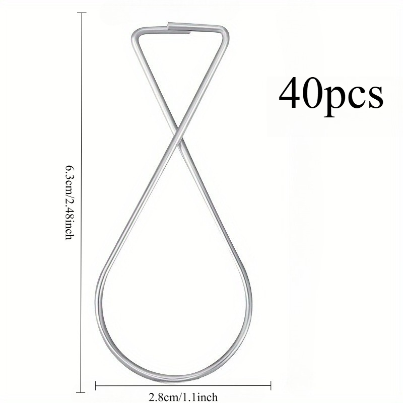 TEMU 40pcs Ceiling Hooks - Used For Hanging Grids, , Suitable For Home, Office, Wedding Decoration, Hanging Signs, Practical Hooks, Utility Hooks