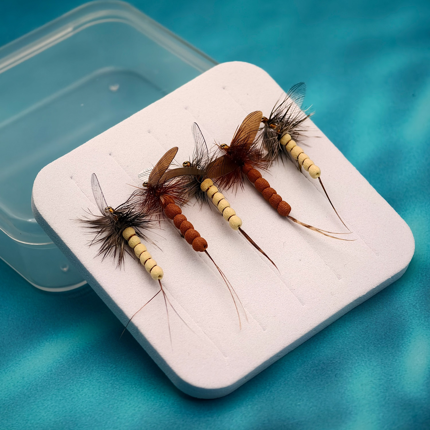 TEMU Anfs 5pcs Dry Fly Fishing Lure Kit Realistic Design Artificial Fly Baits For Trout