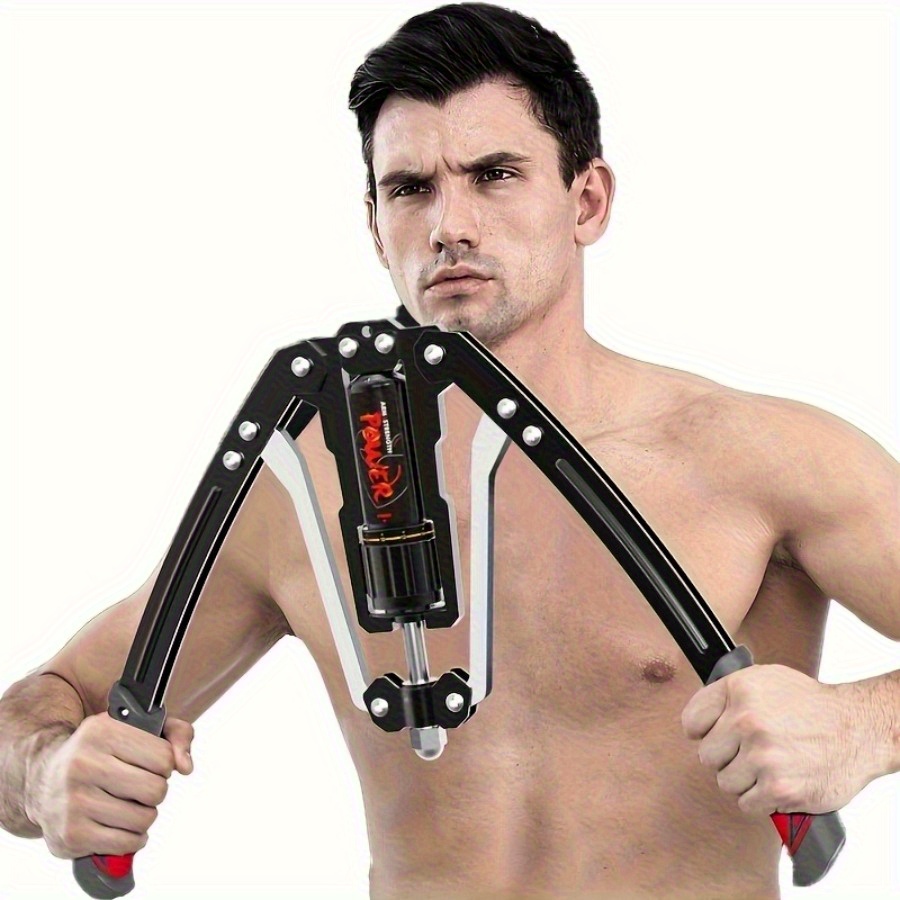 2pcs hydraulic adjustable arm trainer home fitness equipment with non   smooth hydraulic   system suitable for upper limb chest and abdominal muscle training black hand   fashionable fitness accessories Product details 2