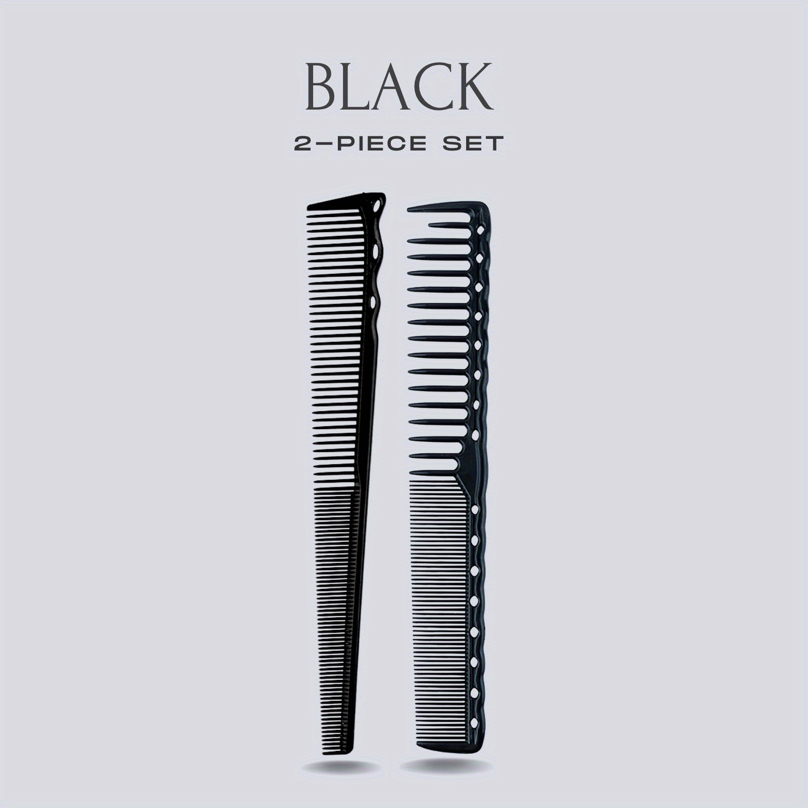 Tapered Gradient Hairdressing Comb 2pcs Set, Barber Comb, Stylist Haircutting Comb, Professional Hairdressing Brush, Salon Styling Tool