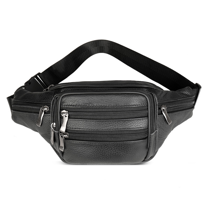 TEMU Advanced Soft Genuine Leather Waist Pack - Multi Functional Waist Pack With Adjustable Waistband, Suitable For Daily Use And Outdoor Running