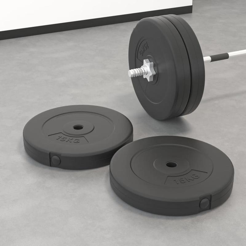 Fitness Equipment, Weight Plates 2pcs. 30kg Cement, Suitable For: Muscle Training/ Rehabilitation/ Functional Training
