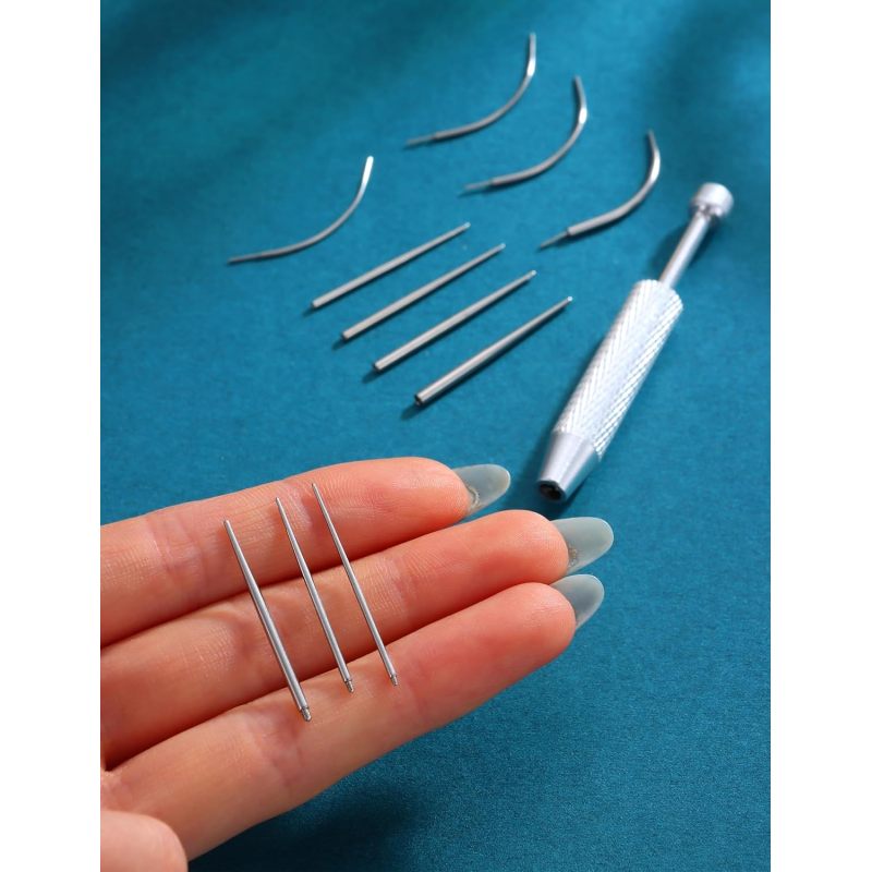 316l piercing taper tool jewelry grabber threaded   earring insertion device suitable for tragus helix conch nose lip tongue piercings ear stretching kit for or