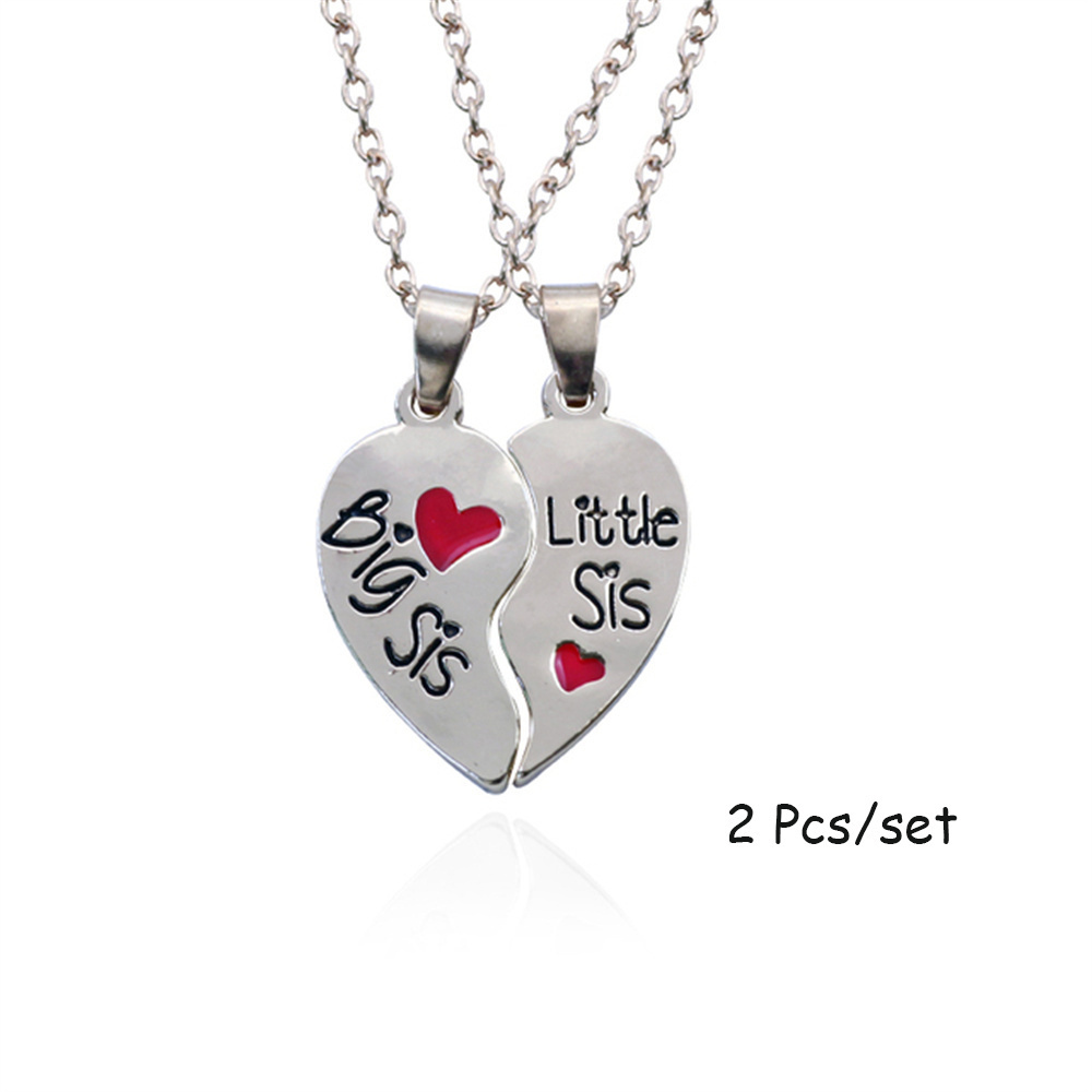 Set Of Heart-shaped Pendant Necklaces For Women, , Bff Friendship Choker, Ideal Gifts For Female