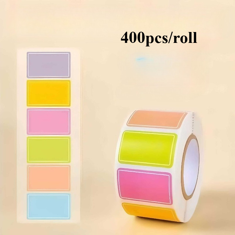 TEMU 1 Roll (400 Sheets) Self-adhesive Labels Suitable For , -on Surface, Permanent Adhesive Suitable For Office, School, Home, Kitchen, Classroom -