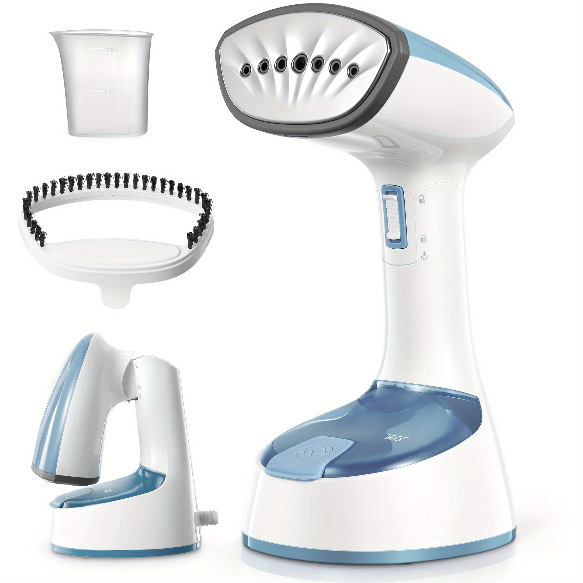 TEMU Défroisseur Vapeur Pliable 1200W, Débit de Vapeur Puissant 20G/Min, Chauffe Rapide en 25 Sec avec Brosse, Anti-Froissements pour Maison, Bureau