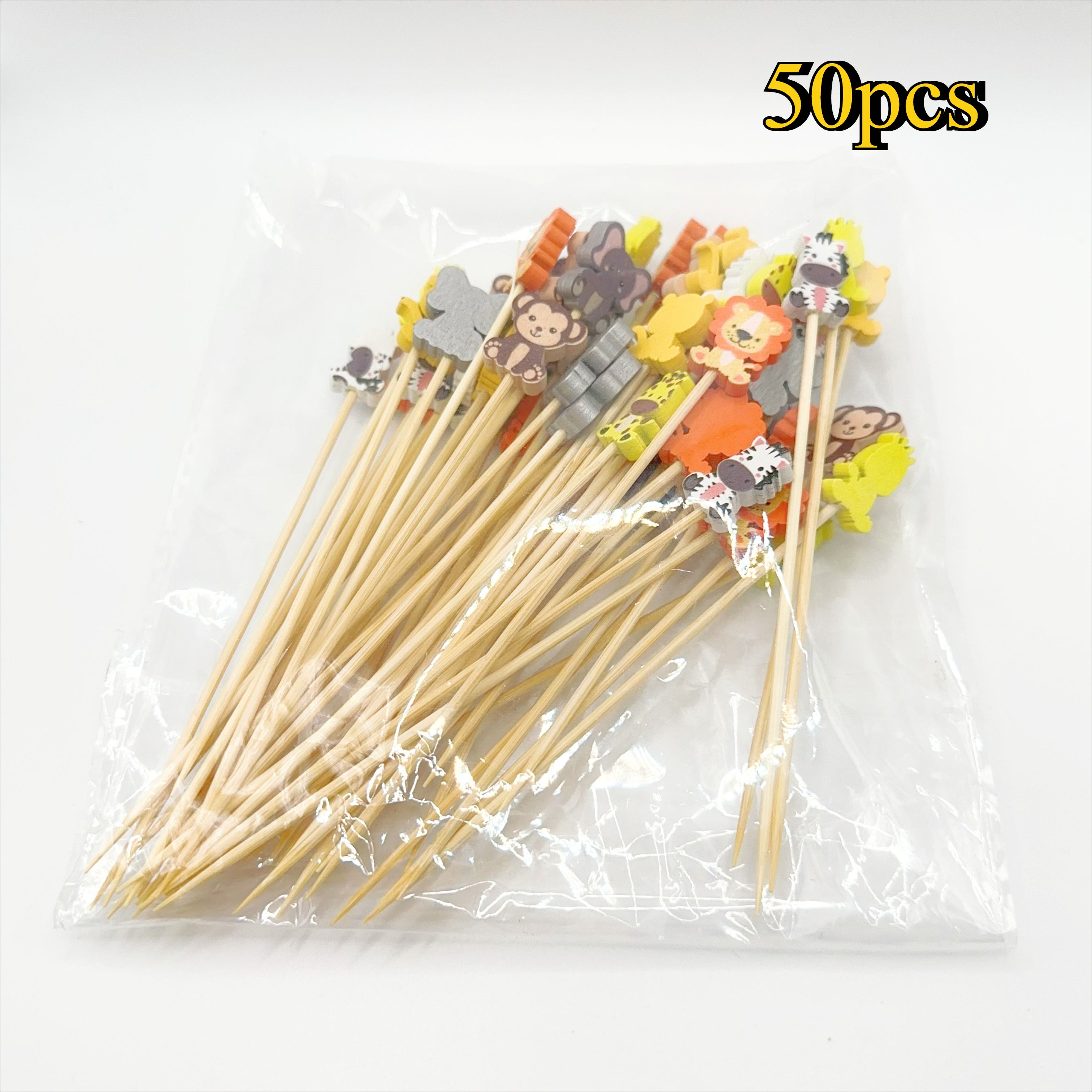 50/100 Cocktail Picks, Elegant Toothpicks For Appetizers, Decorative Skewers For Drinks And Fruit At Parties, 4.7-inch Long Wooden Bamboo Food Sticks For Charcuterie Board Accessories.