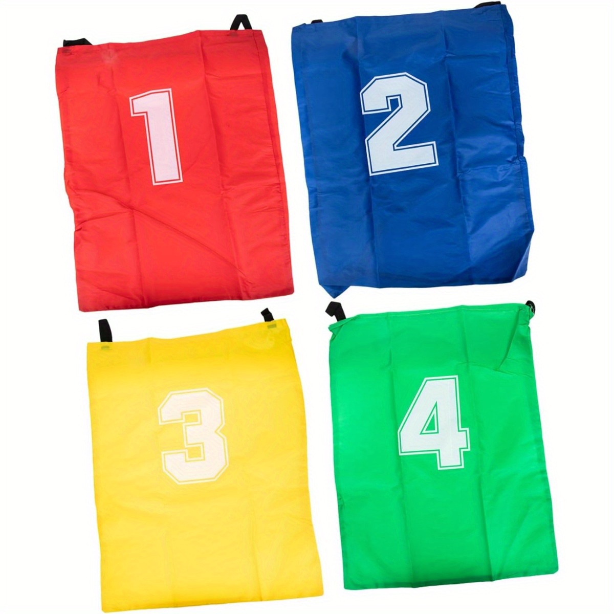 Set of 4 Outdoor Jumping Bags for Potato Sack Races, Perfect for Carnival Party Games And Racing Activities.