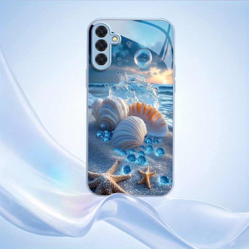 TEMU Coque en Verre Trempé Métallique pour Téléphone Compatible avec Samsung Galaxy A14 A24 4G A04 A04S A05 A05S A06 A13 A15 A16 A22 A23 A24 A25 A26