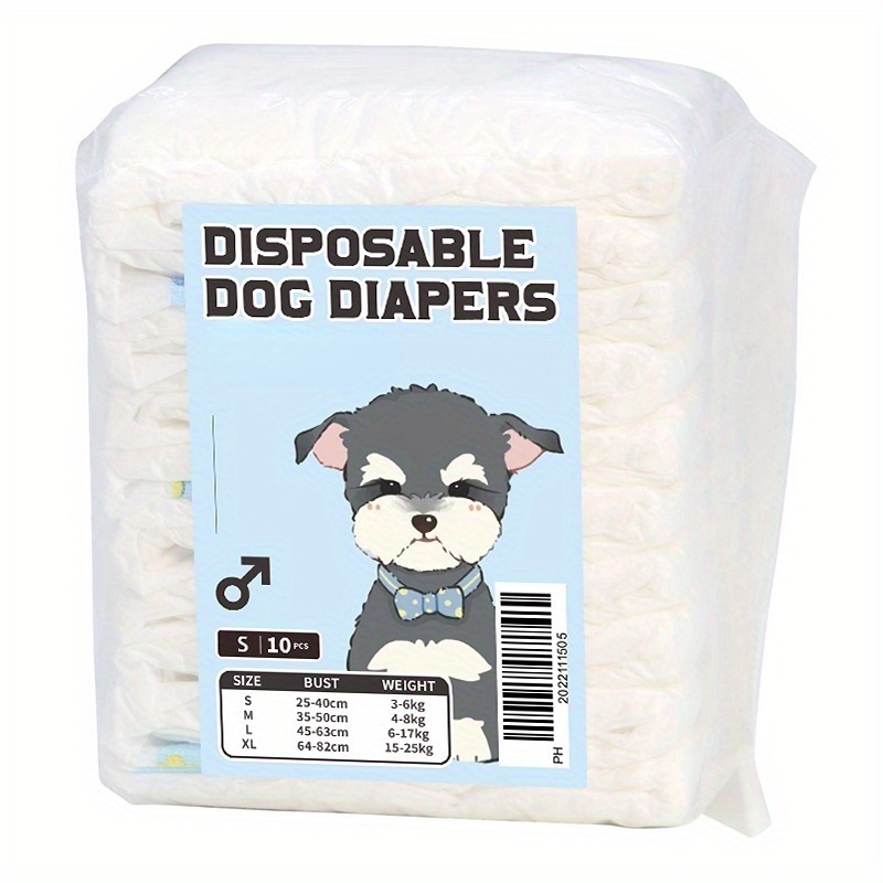 TEMU Disposable Dog Diapers, Male/ Female Leak-proof Super-absorbent All-inclusive Diapers S/ M/ L/ Xl