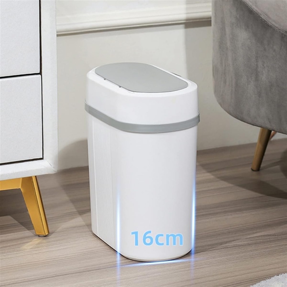 Image of Trash Can With Lid, 12l Large Capacity, Durable Waste Bin, Multi-scene Use For Home Office Restaurant Mall, Practical Household Storage Bin